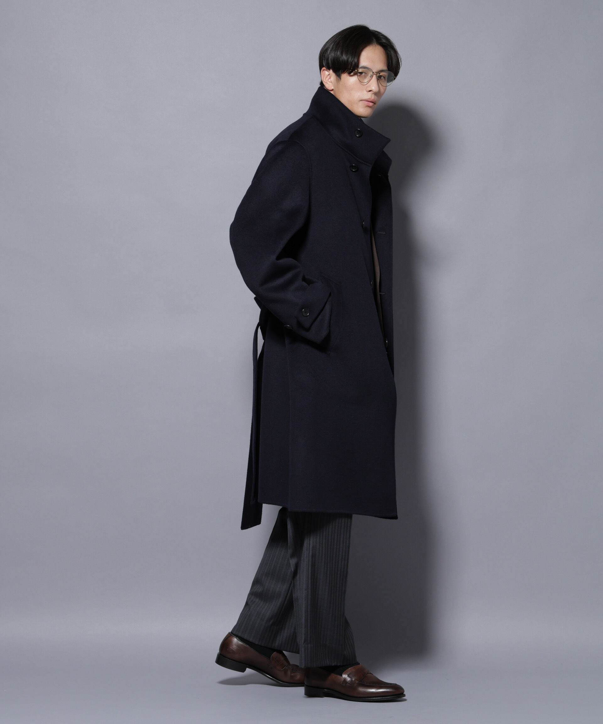 nano･universe「ウールリバースタンドベルテッドコート」|その他|