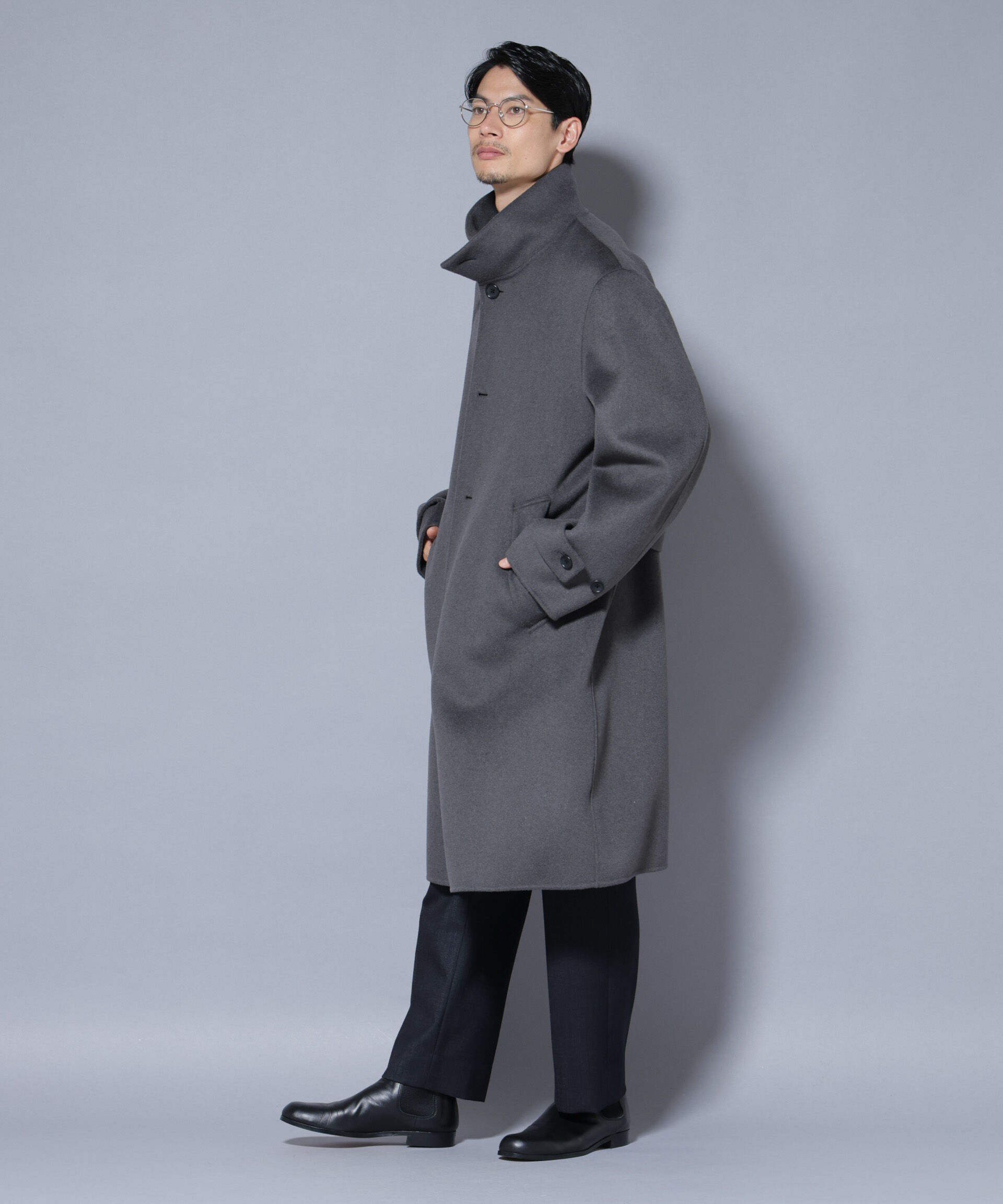 nano･universe「ウールリバースタンドベルテッドコート」|その他|