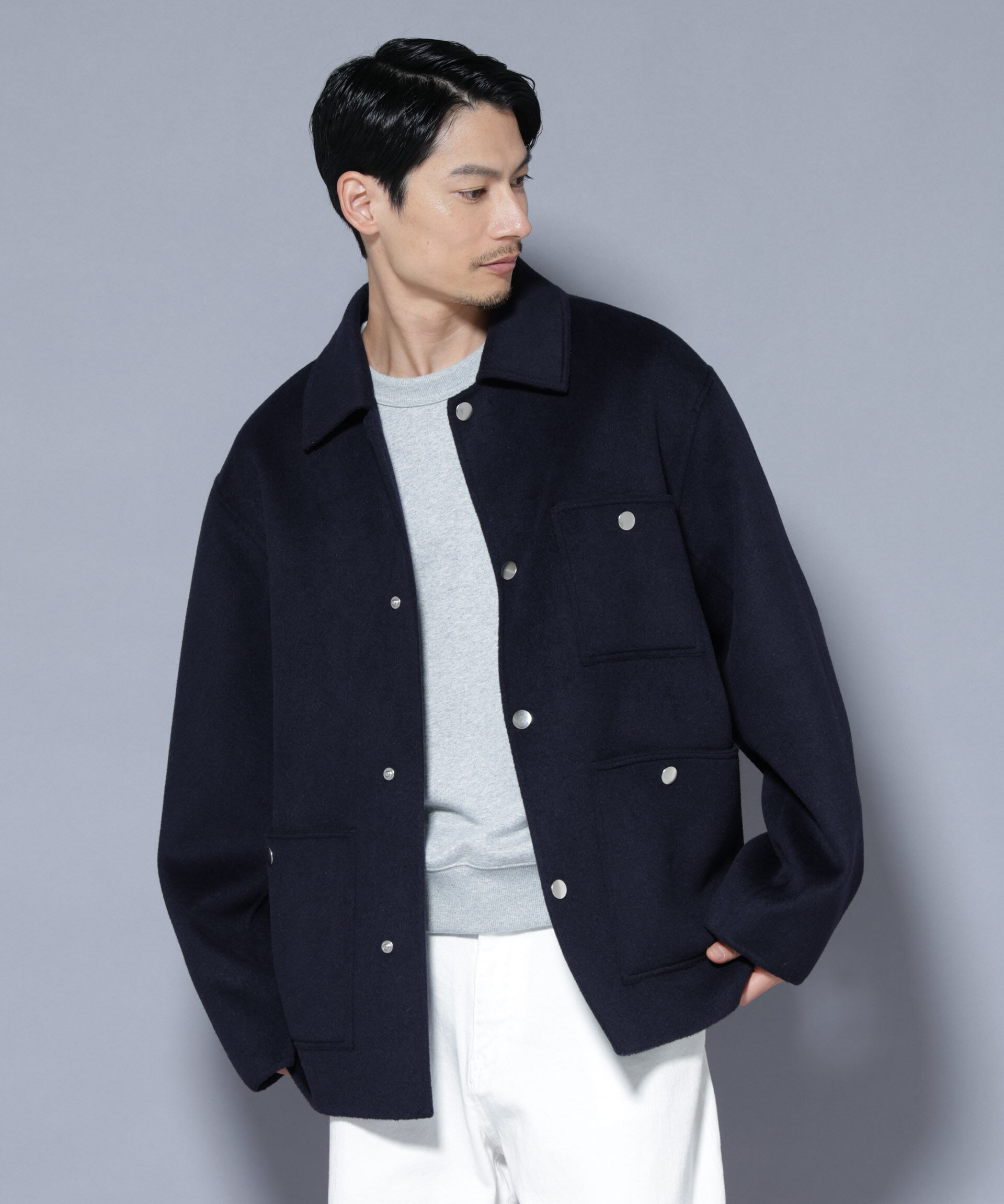 nano･universe「ウールリバーカバーオール」|その他|ネイビー