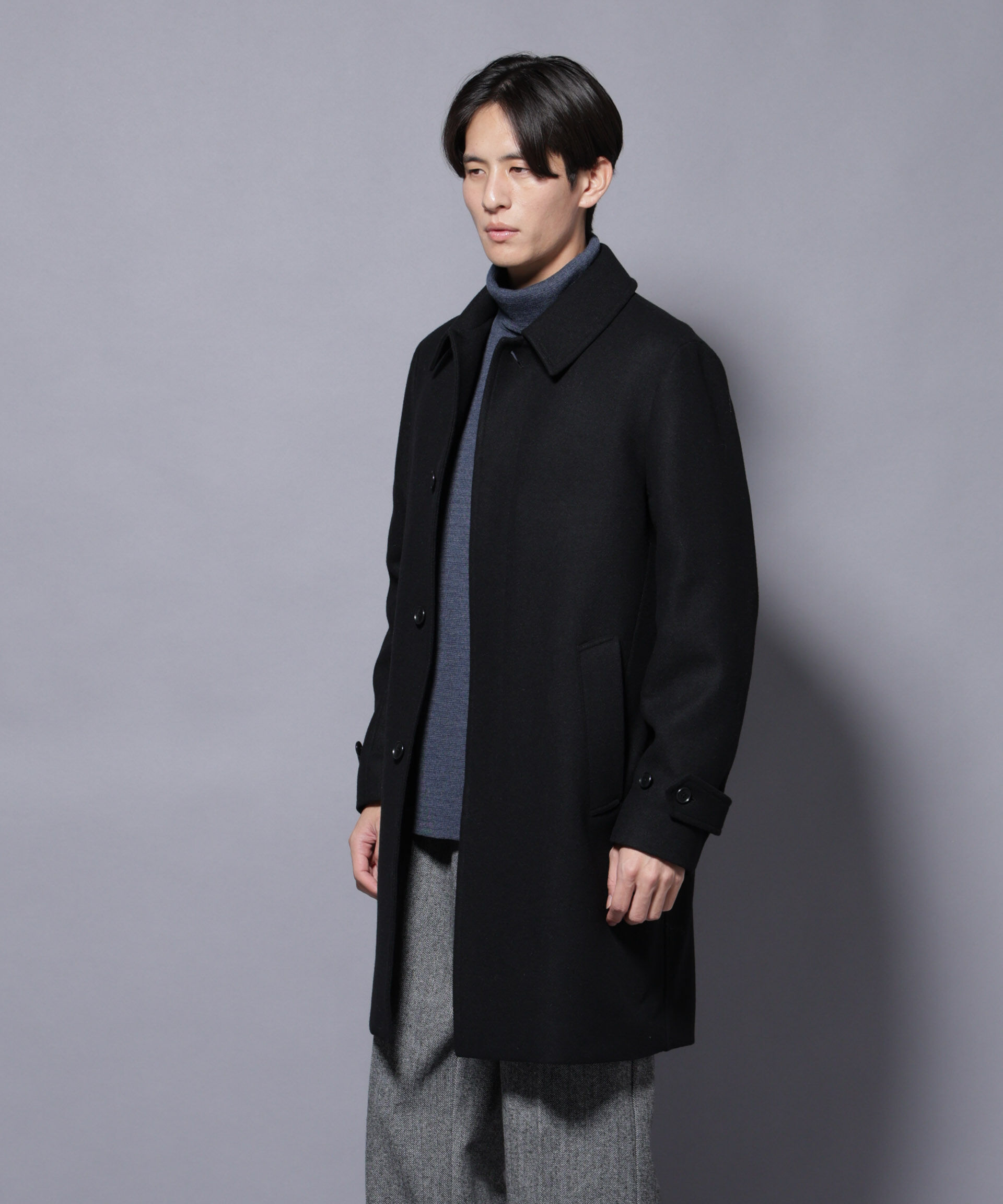 nano･universe「ウール/Nメルトンステンカラーコート」|その他|