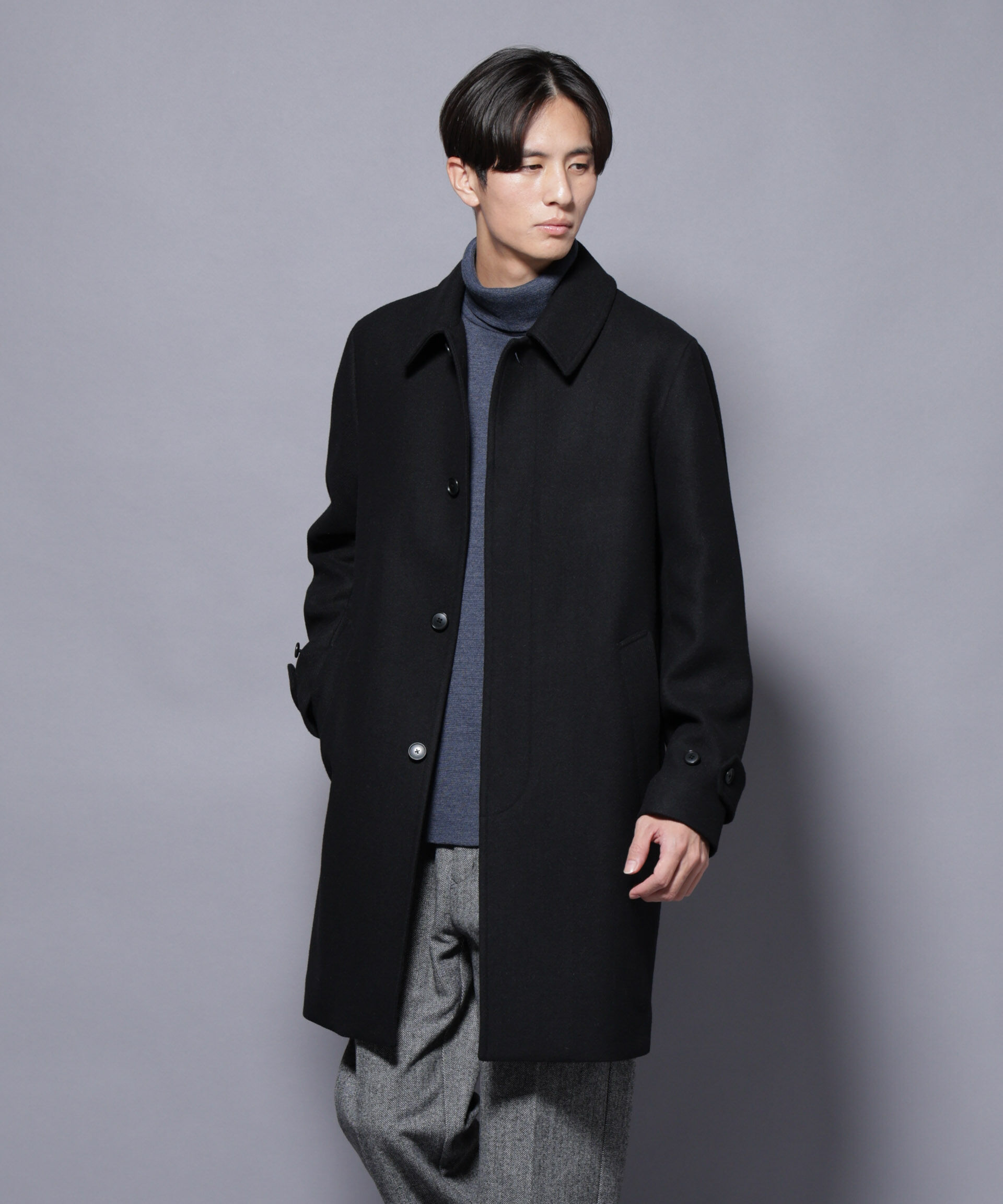 nano･universe「ウール/Nメルトンステンカラーコート」|その他|