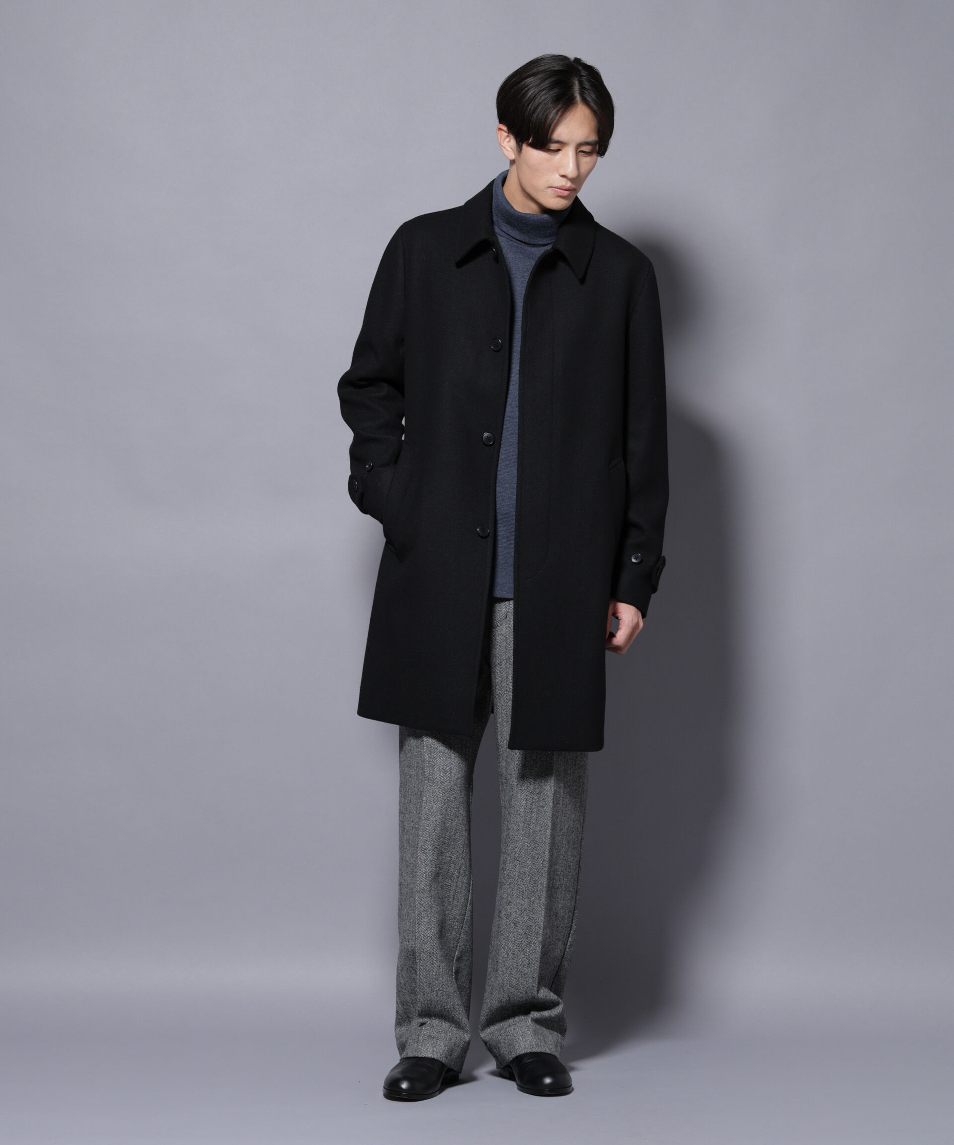nano･universe「ウール/Nメルトンステンカラーコート」|その他|