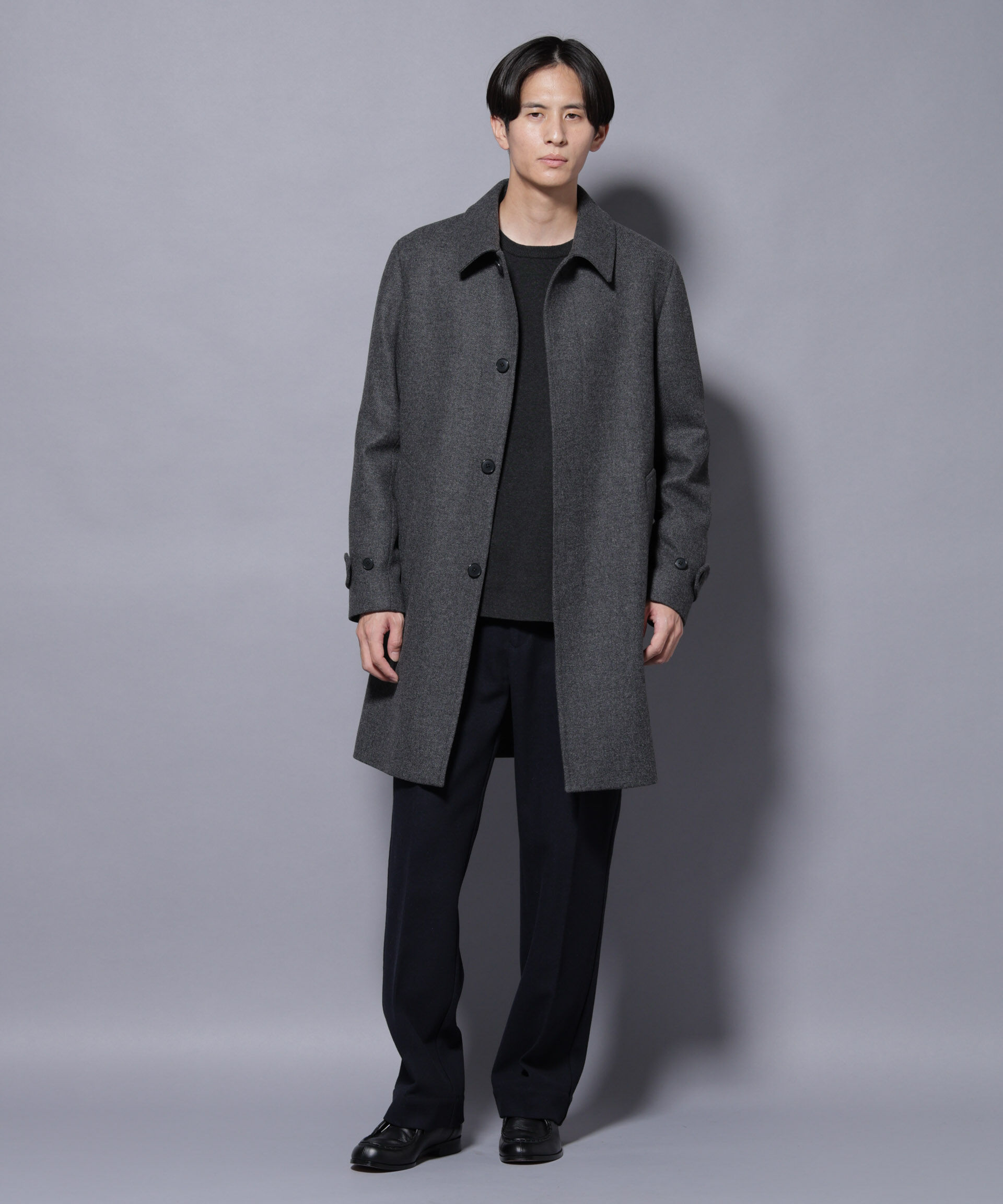 nano･universe「ウール/Nメルトンステンカラーコート」|その他|