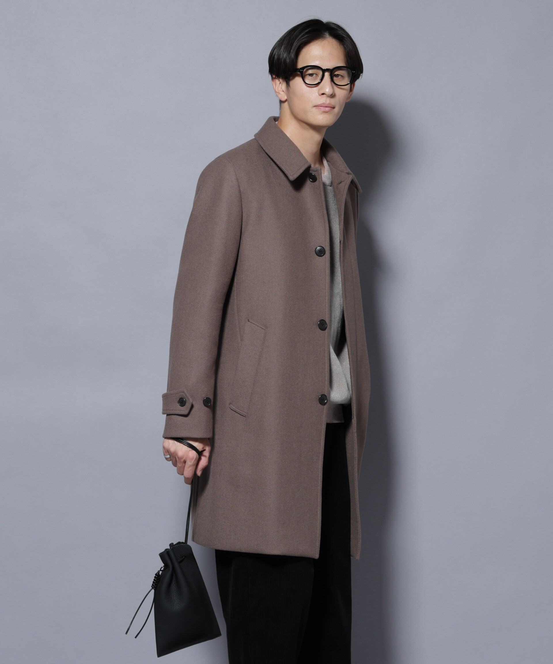 nano･universe「ウール/Nメルトンステンカラーコート」|その他|