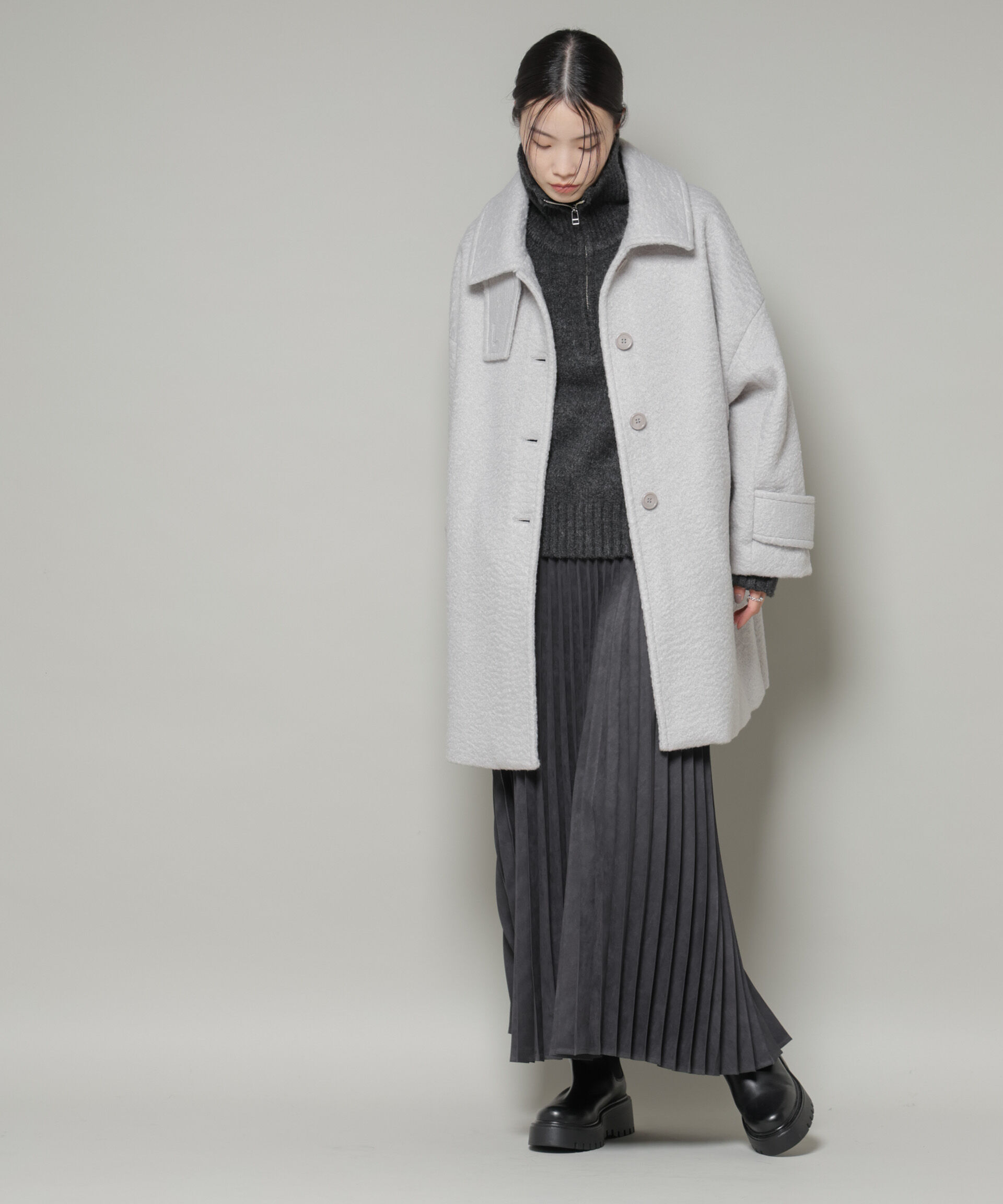 nano･universe「ブークレスタンドカラーミドルコート」|その他|