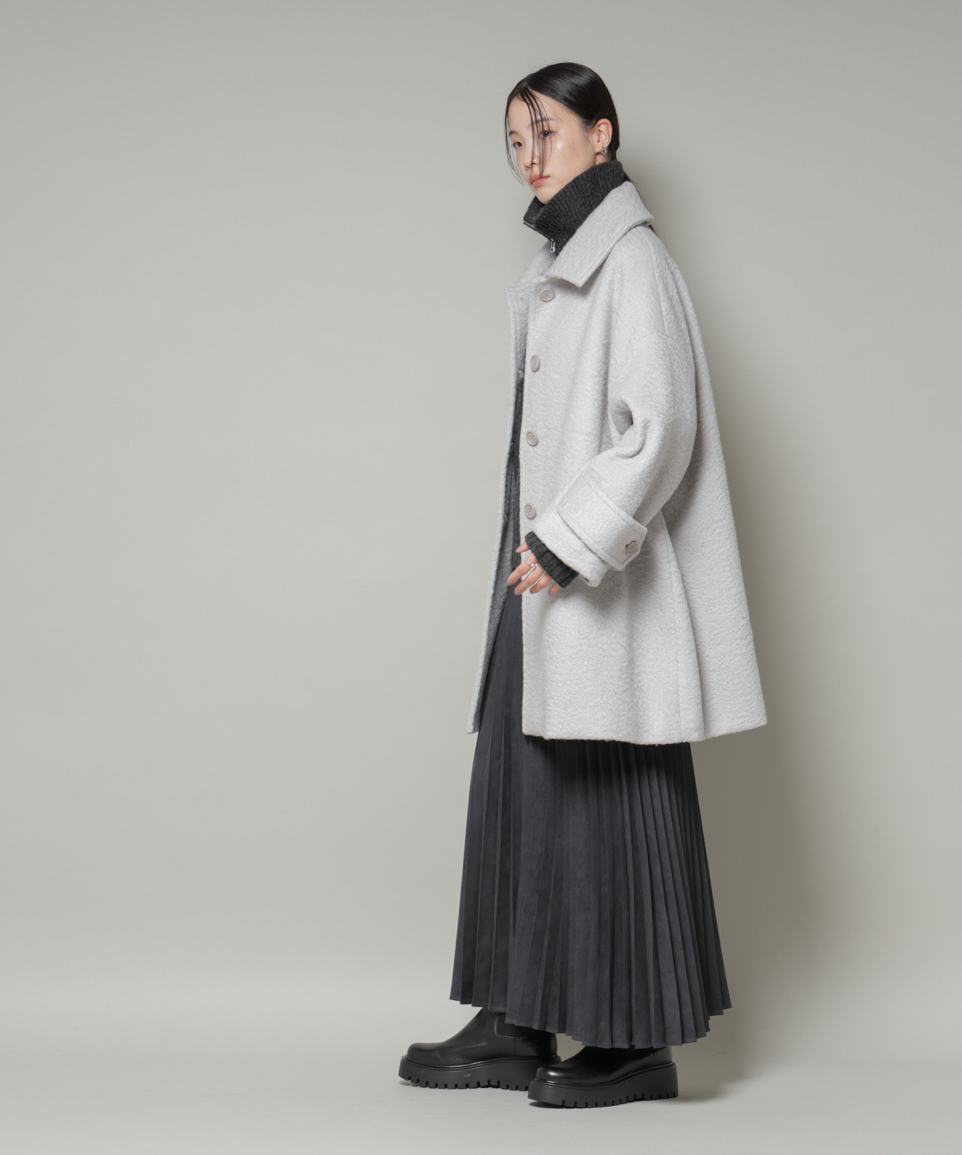 nano･universe「ブークレスタンドカラーミドルコート」|その他|