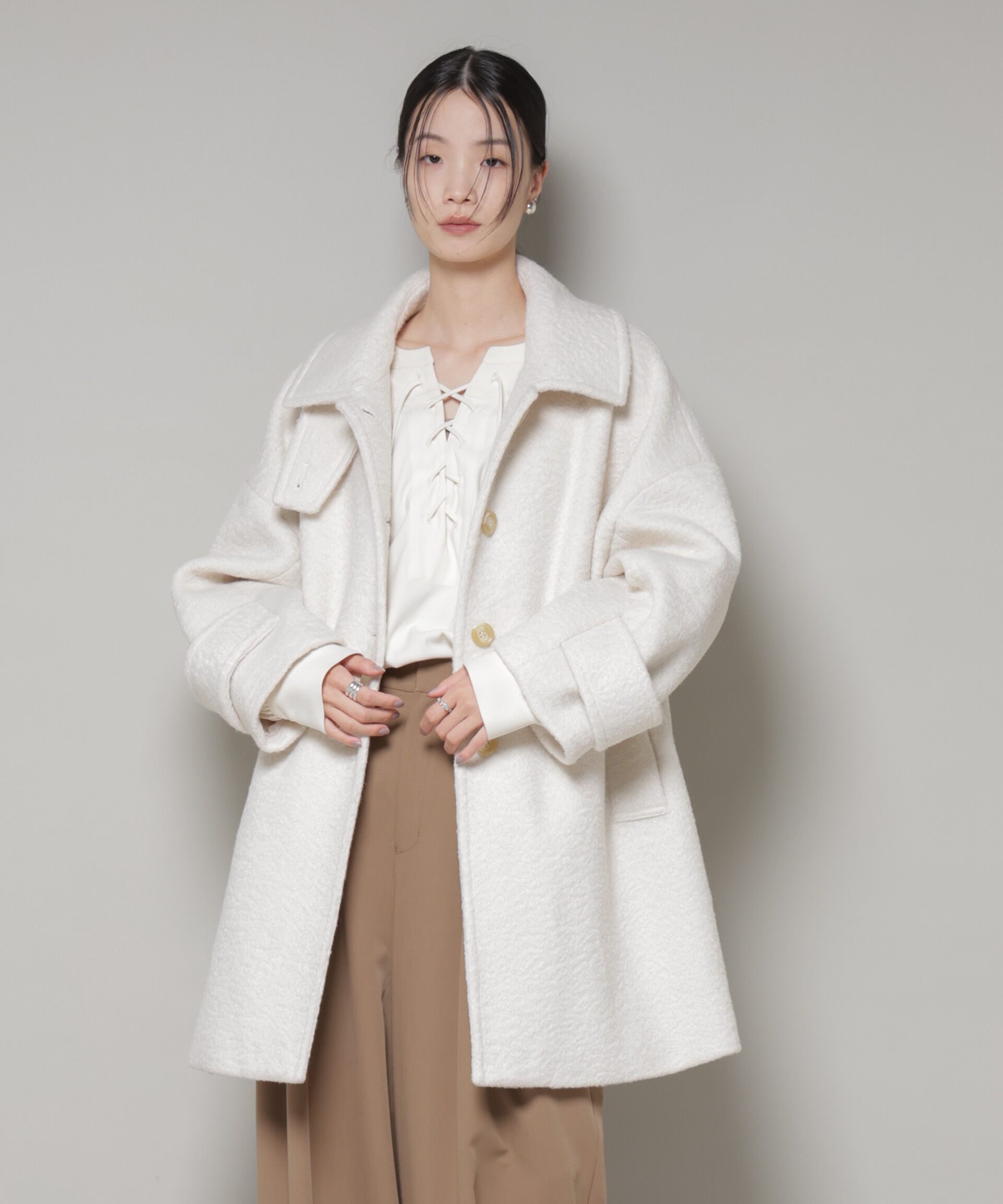 nano･universe「ブークレスタンドカラーミドルコート」|その他|