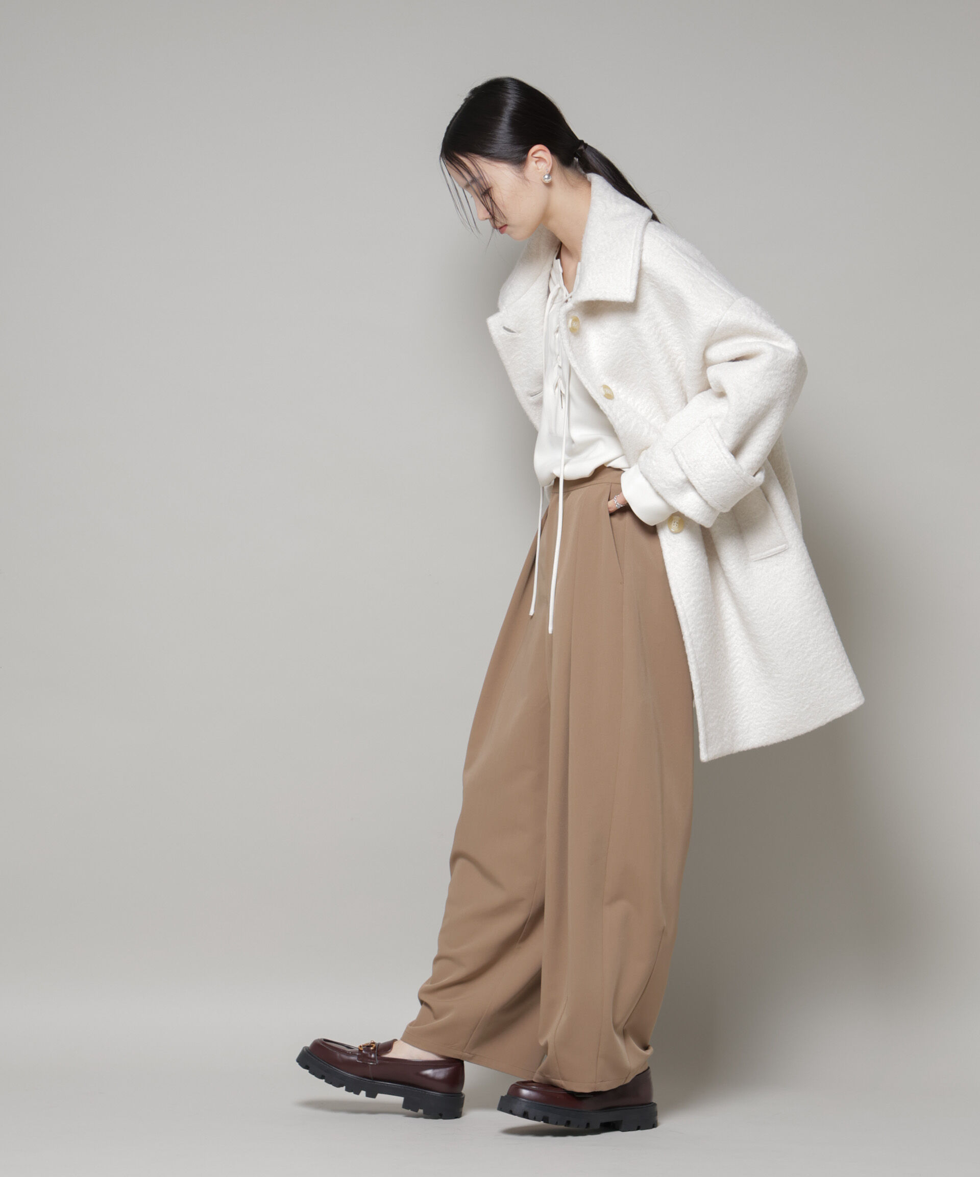 nano･universe「ブークレスタンドカラーミドルコート」|その他|