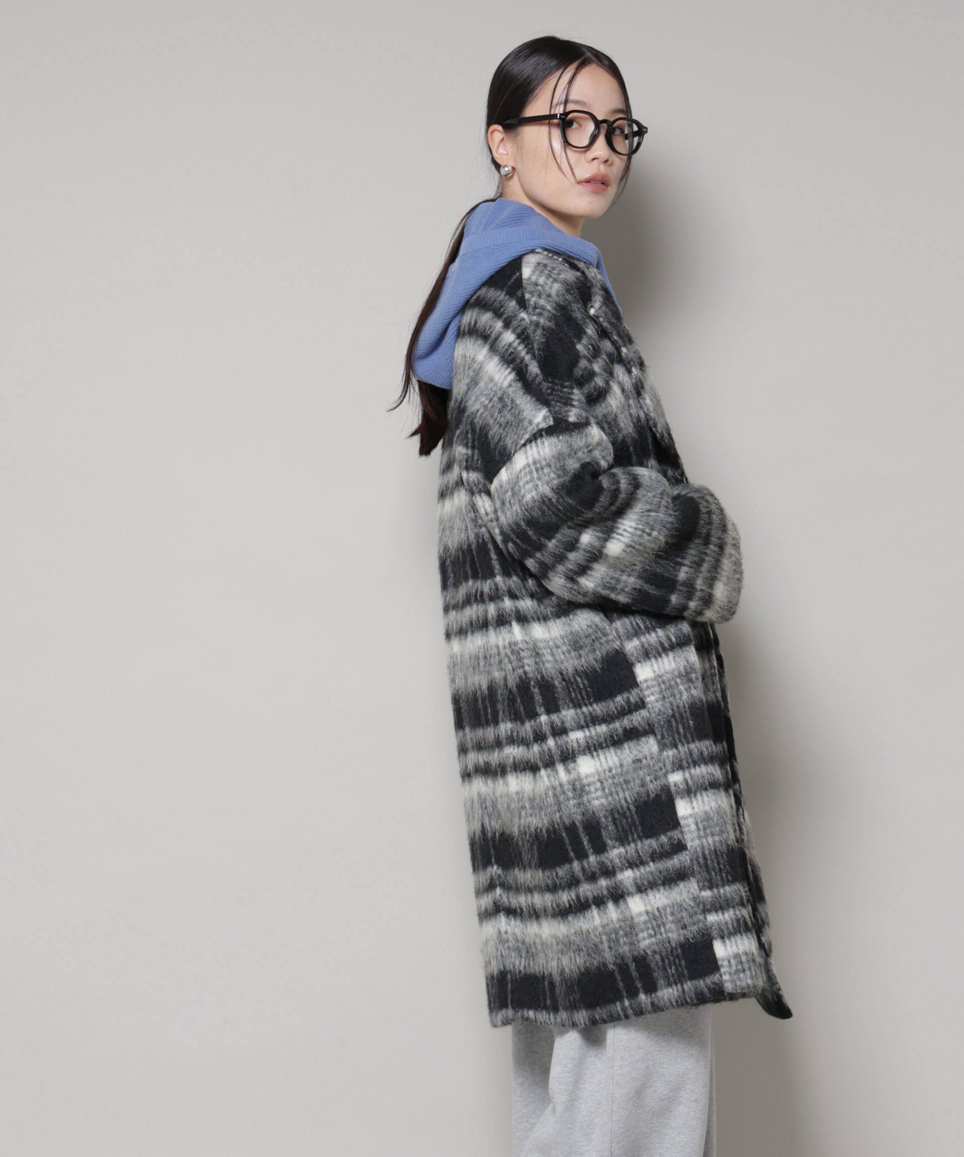 nano･universe「シャギーチェックコート」|その他|