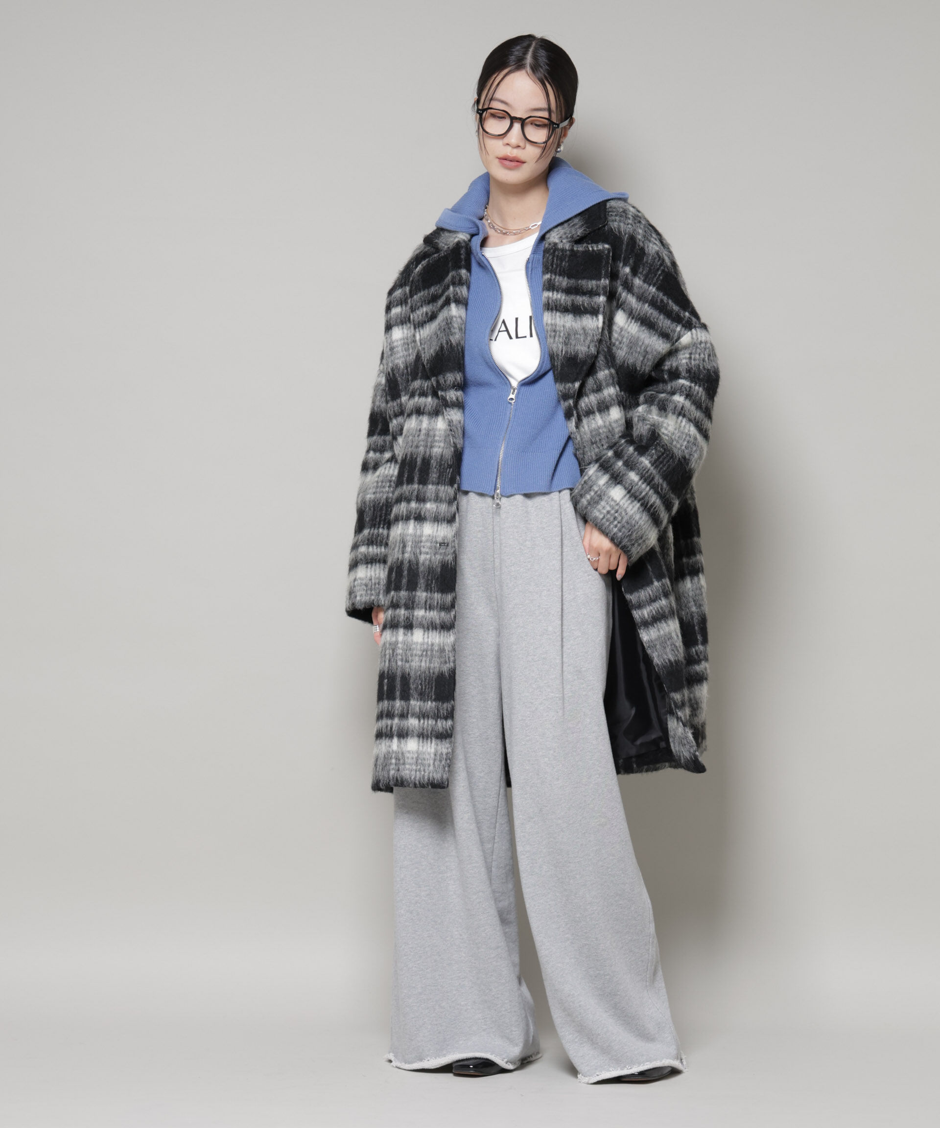 nano･universe「シャギーチェックコート」|その他|