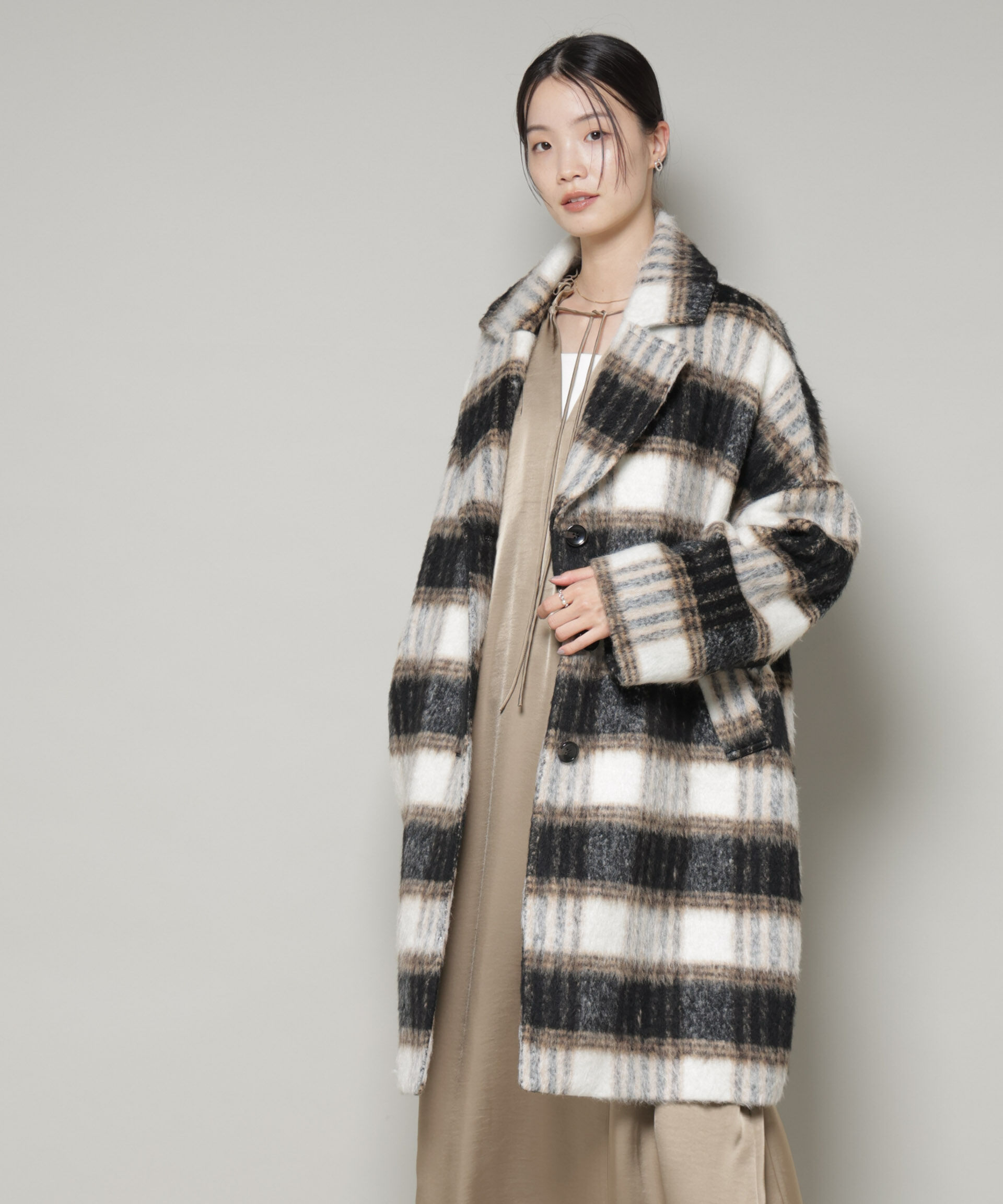 nano･universe「シャギーチェックコート」|その他|