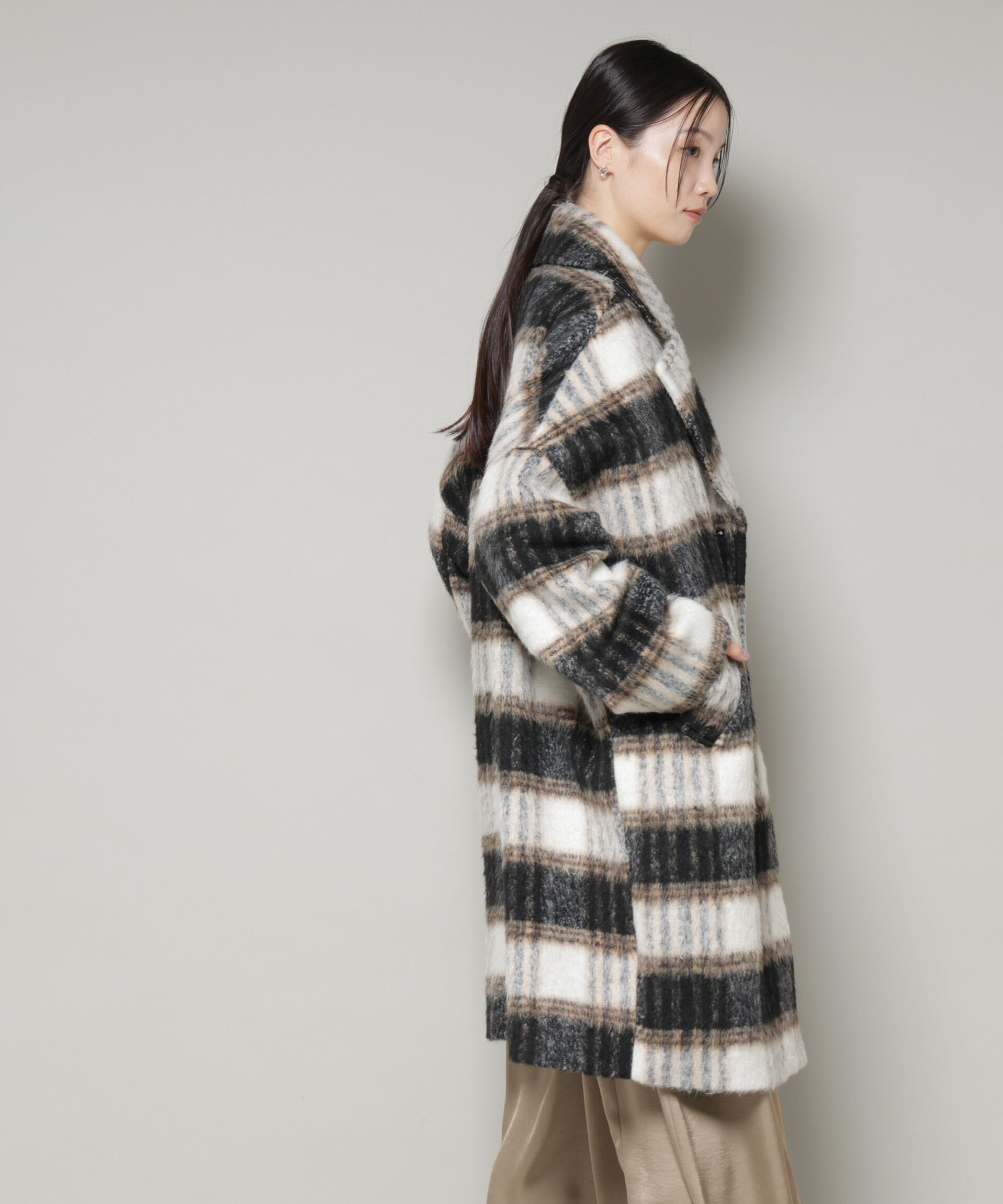 nano･universe「シャギーチェックコート」|その他|
