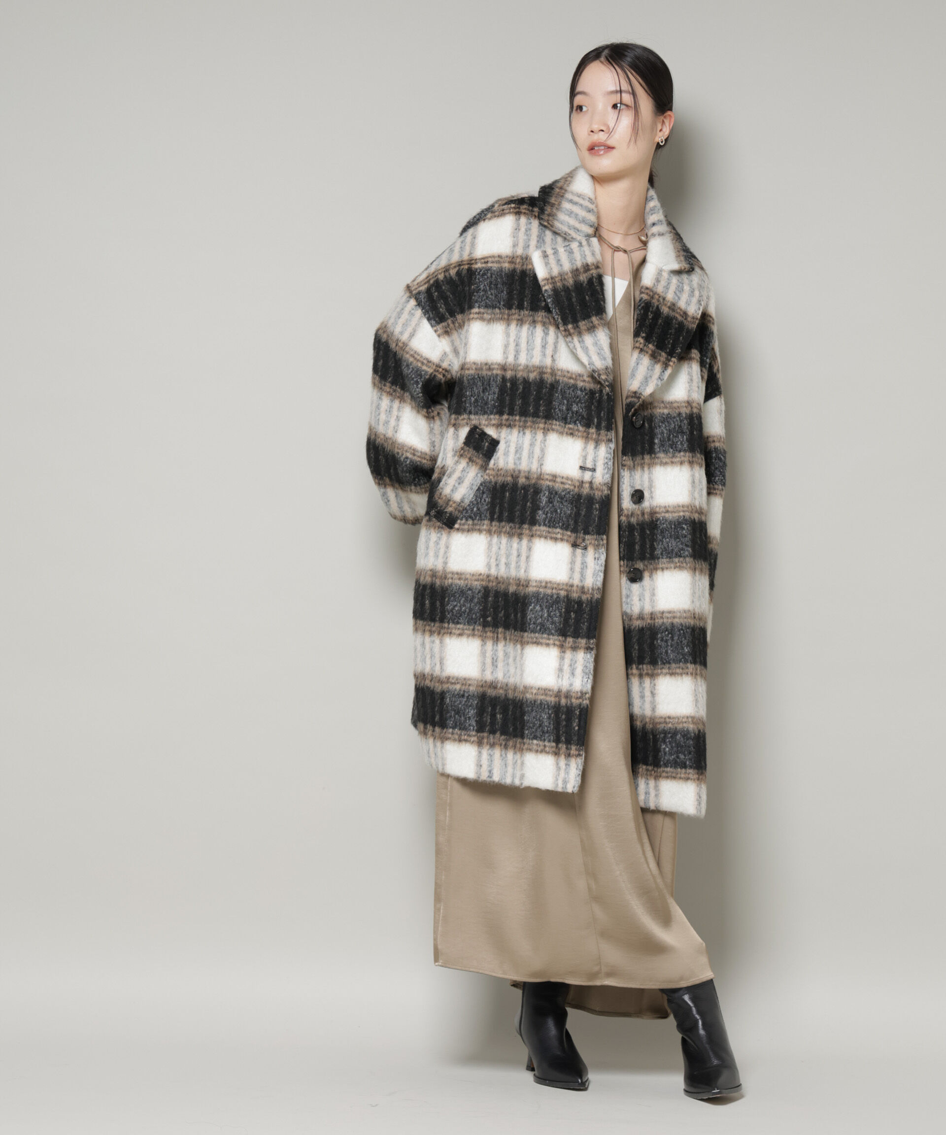 nano･universe「シャギーチェックコート」|その他|