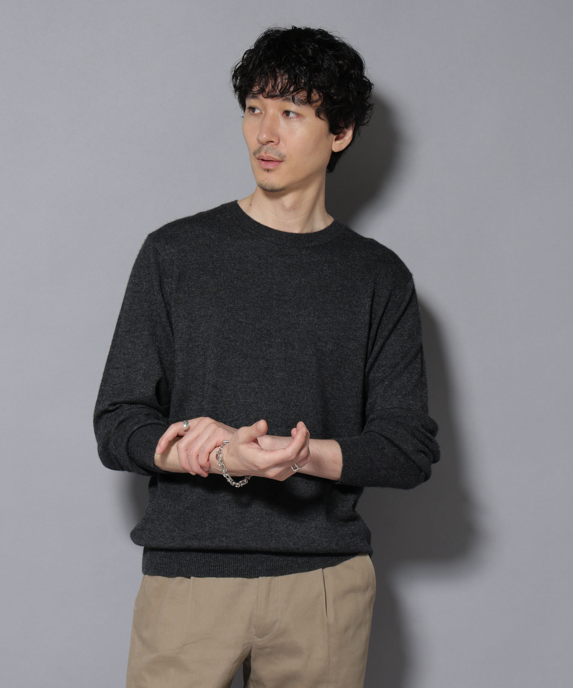 nano･universe「カシミヤミックスクルーネックニット」|ニット・セーター|