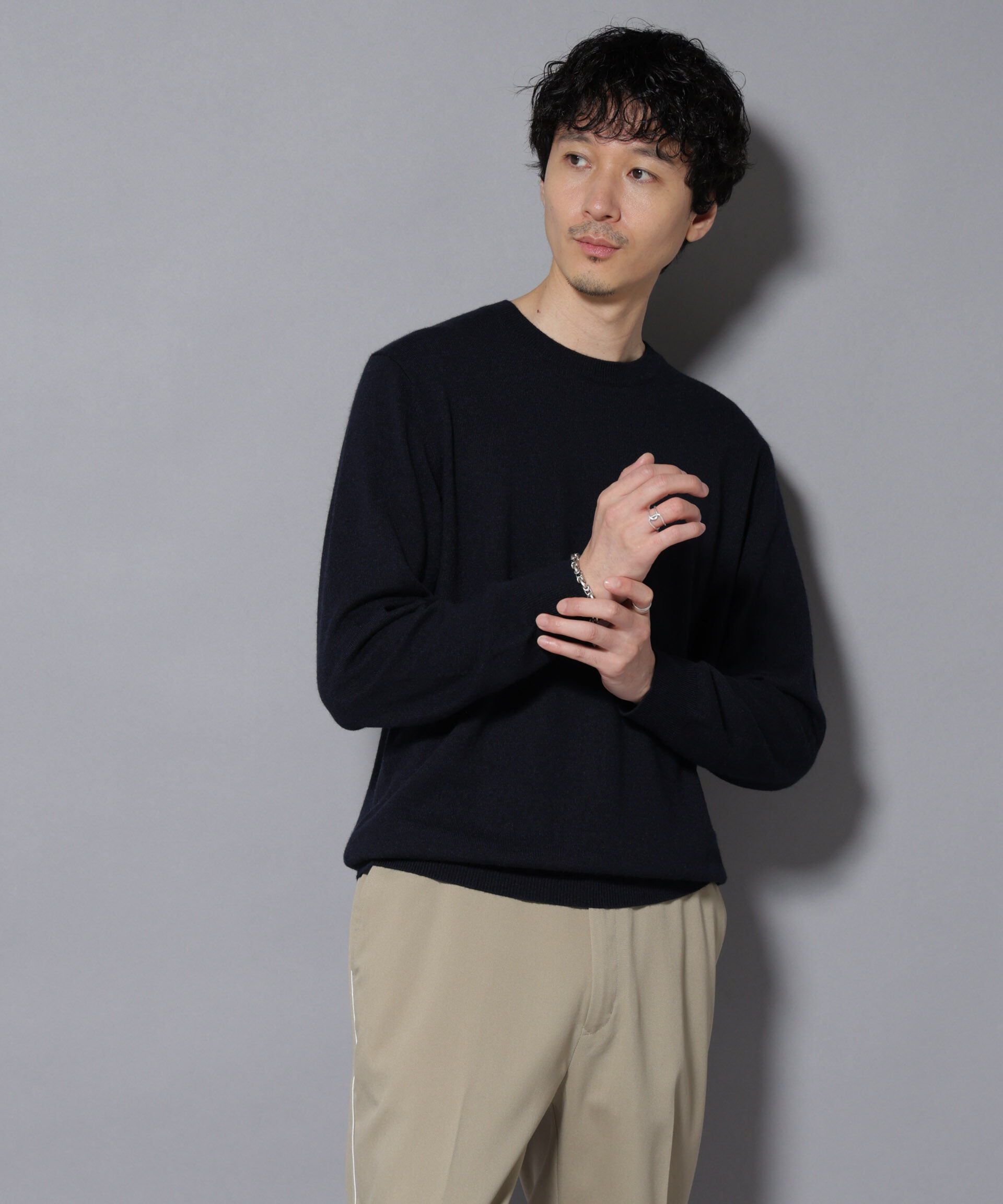 nano･universe「カシミヤミックスクルーネックニット」|ニット・セーター|