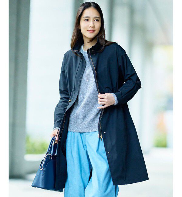 自由区「コットンナイロンタッサースタンドカラー コート」|その他|ブラック