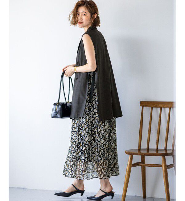 23区「【洗える】TWマットクロス テーラード ジレ」|その他|