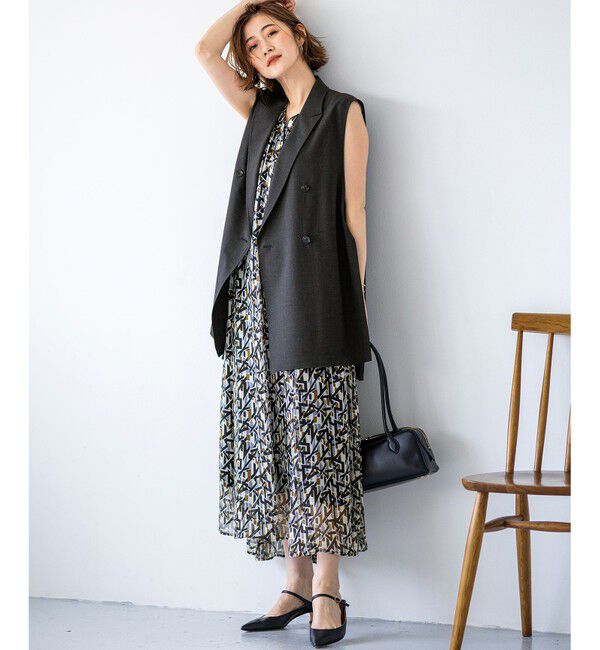 23区「【洗える】TWマットクロス テーラード ジレ」|その他|