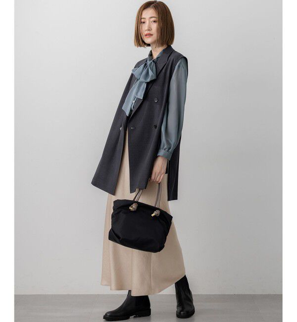 23区「【洗える】TWマットクロス テーラード ジレ」|その他|