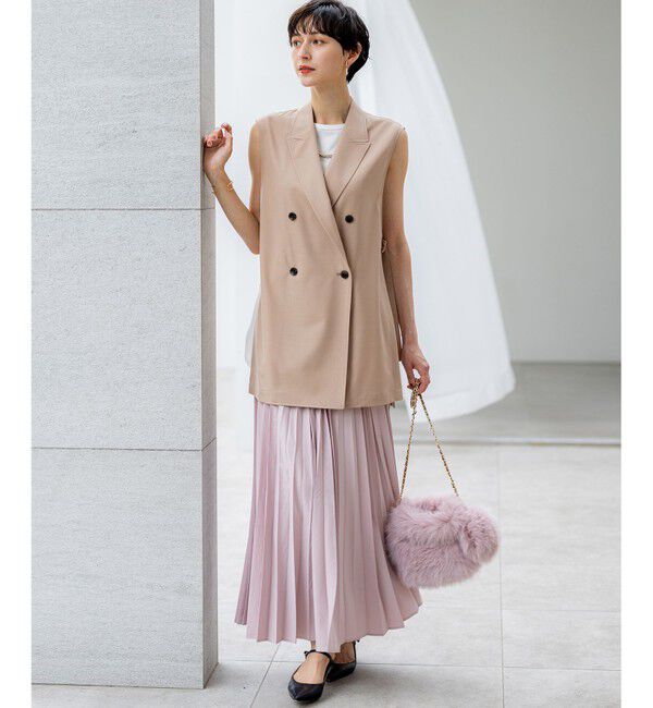 23区「【洗える】TWマットクロス テーラード ジレ」|その他|