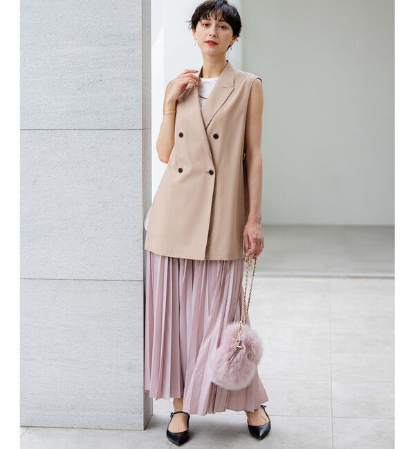 23区「【洗える】TWマットクロス テーラード ジレ」|その他|