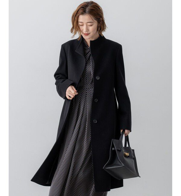 23区「ウールカシミヤビーバー スタンドカラー  コート」|その他|ブラック系