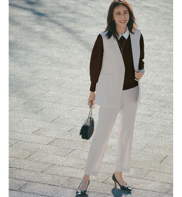 23区「【セットアップ対応/洗える】トリアセダブルジョーゼット ジレ」|その他|