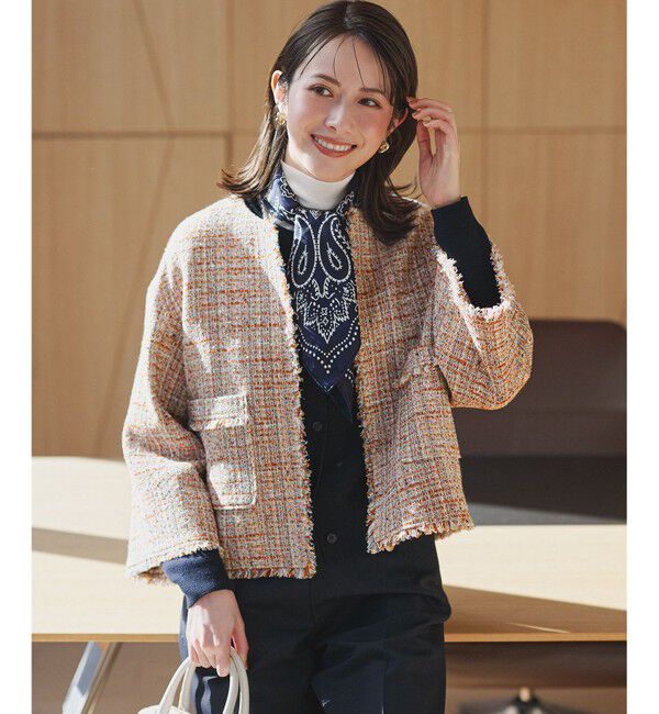 23区「GIOLICAツイード ノーカラー ジャケット」|その他|ﾃﾗｺｯﾀﾐ