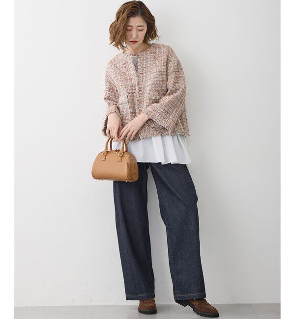 23区「GIOLICAツイード ノーカラー ジャケット」|その他|