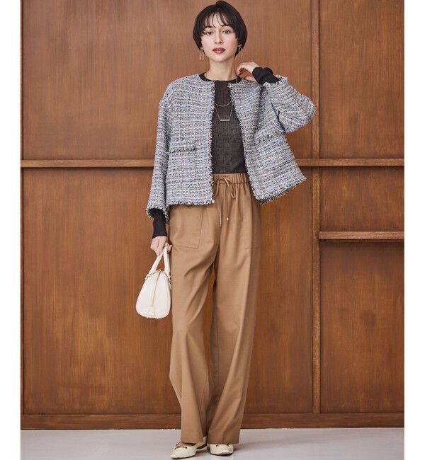 23区「GIOLICAツイード ノーカラー ジャケット」|その他|