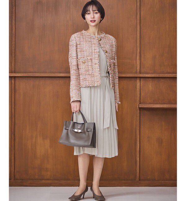 23区「GIOLICAツイード ノーカラー ボタン ジャケット」|その他|