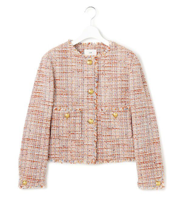 23区「GIOLICAツイード ノーカラー ボタン ジャケット」|その他|