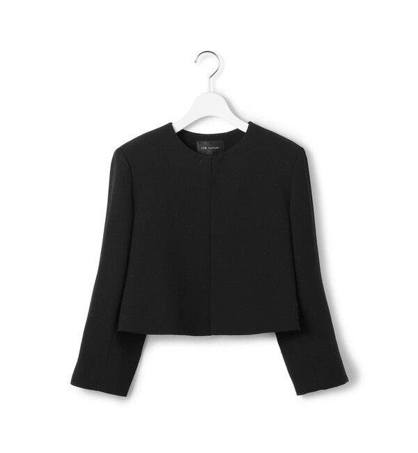 23区「【APPLAUDIR】クリアジョーゼット コンパクトタックジャケット」|その他|ブラック系