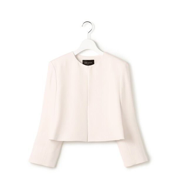 23区「【APPLAUDIR】クリアジョーゼット コンパクトタックジャケット」|その他|ベージュ系