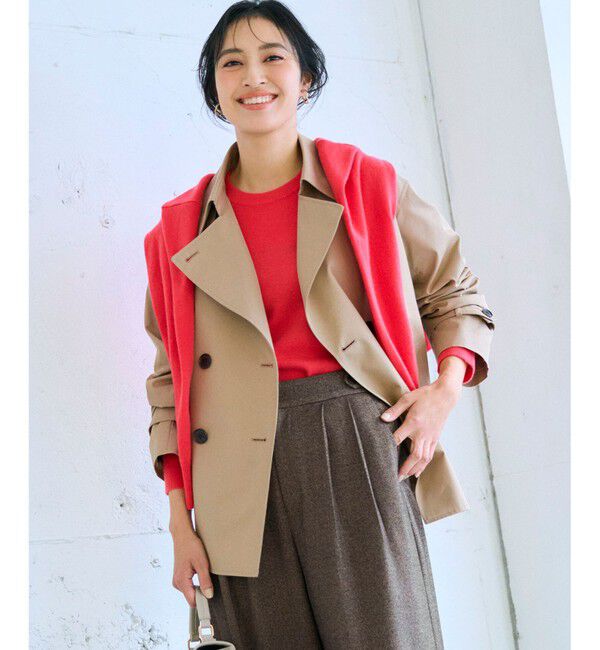 23区「エアータンブラー TCギャバジン ハーフ コート」|その他|キャメル系