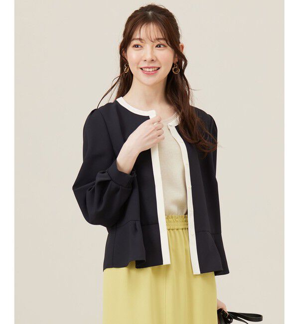 any SiS「【洗える】ハオレル ブラウス」|シャツ・ブラウス|ネイビー