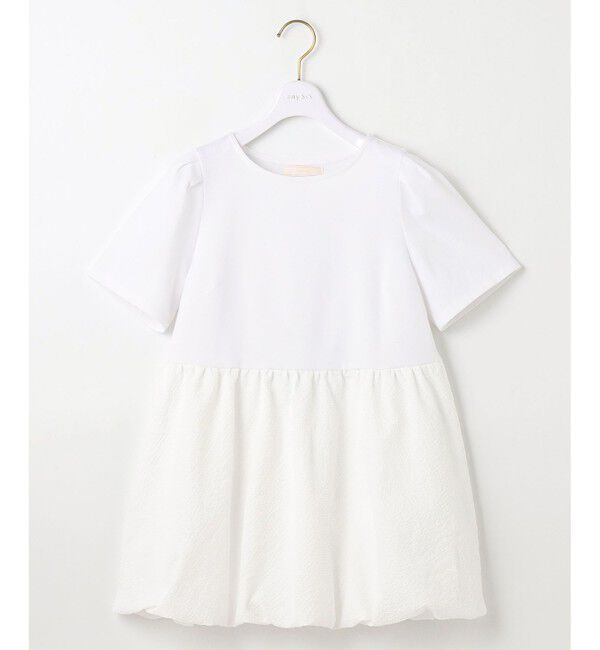 ANY SIS「【洗える】コンビネーションペプラム チュニック」|Tシャツ・カットソー|オフ