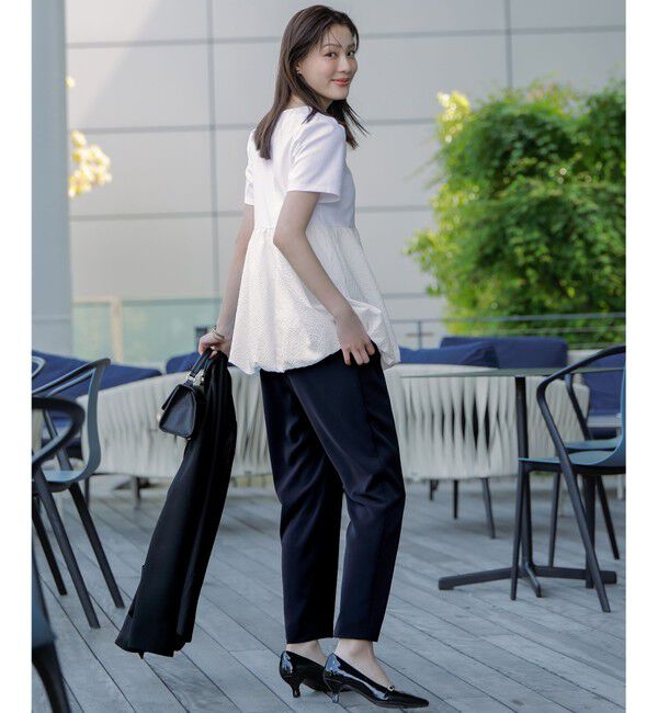 ANY SIS「【洗える】コンビネーションペプラム チュニック」|Tシャツ・カットソー|