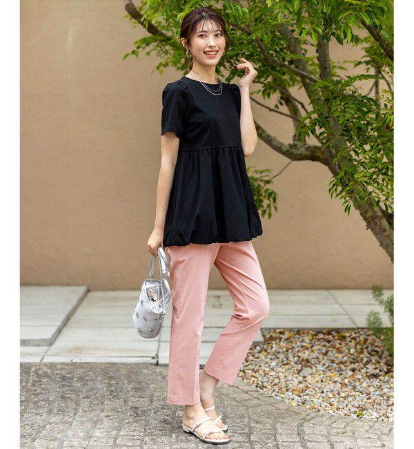 ANY SIS「【洗える】コンビネーションペプラム チュニック」|Tシャツ・カットソー|