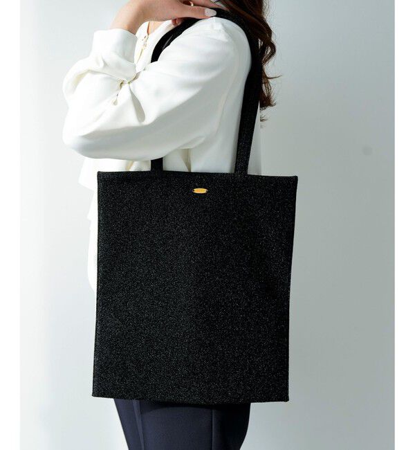 ANY SIS「ラメサブトート バッグ」|トートバッグ|ブラック