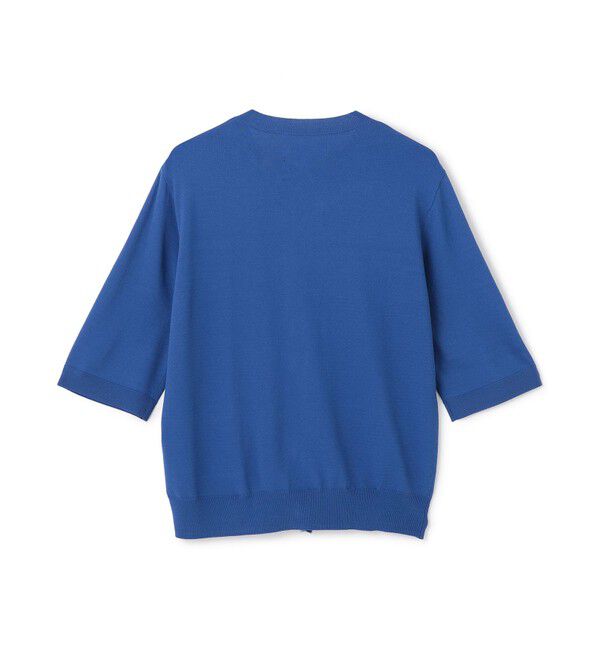 BEIGE,「【洗える】VALOIS / ジョーゼットトリム半袖カーディガン」|ニット・セーター|