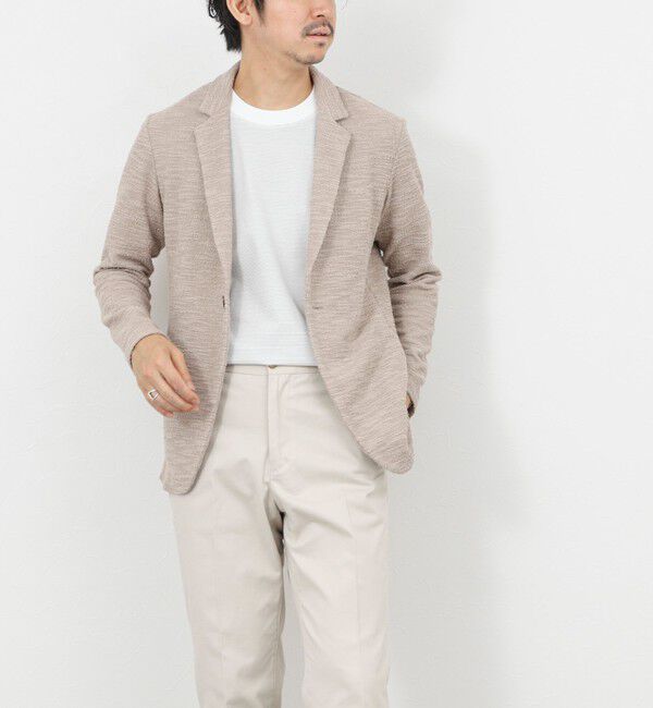 Stutostein「《ビジカジ対応》ツィードジャージーテーラーCD 26SS」|カーディガン|
