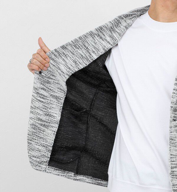 Stutostein「《ビジカジ対応》ツィードジャージーテーラーCD 26SS」|カーディガン|