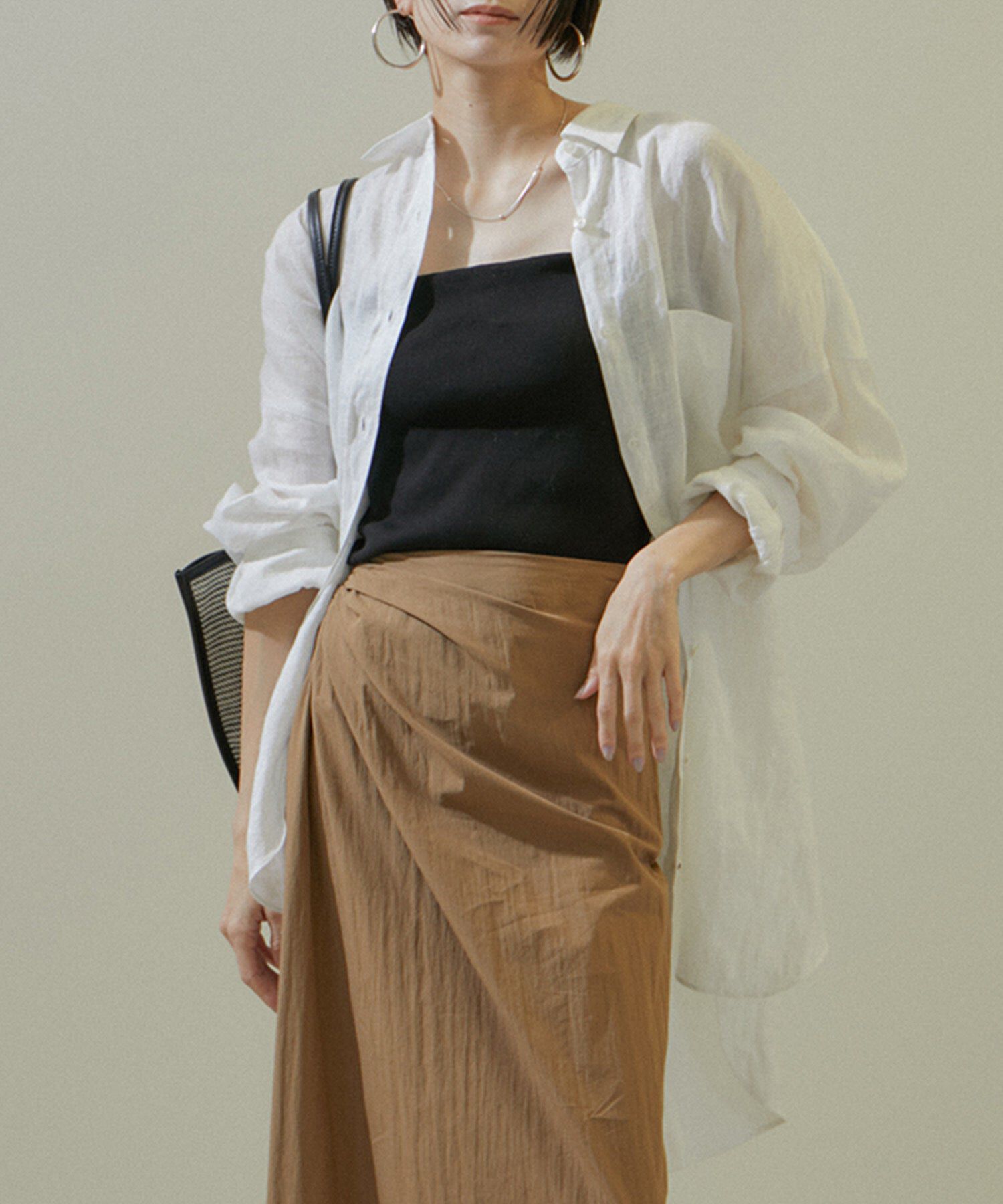 SALON adam et rope'「【追加】コットンリブカップ付きベアキャミ2」|チューブトップ|