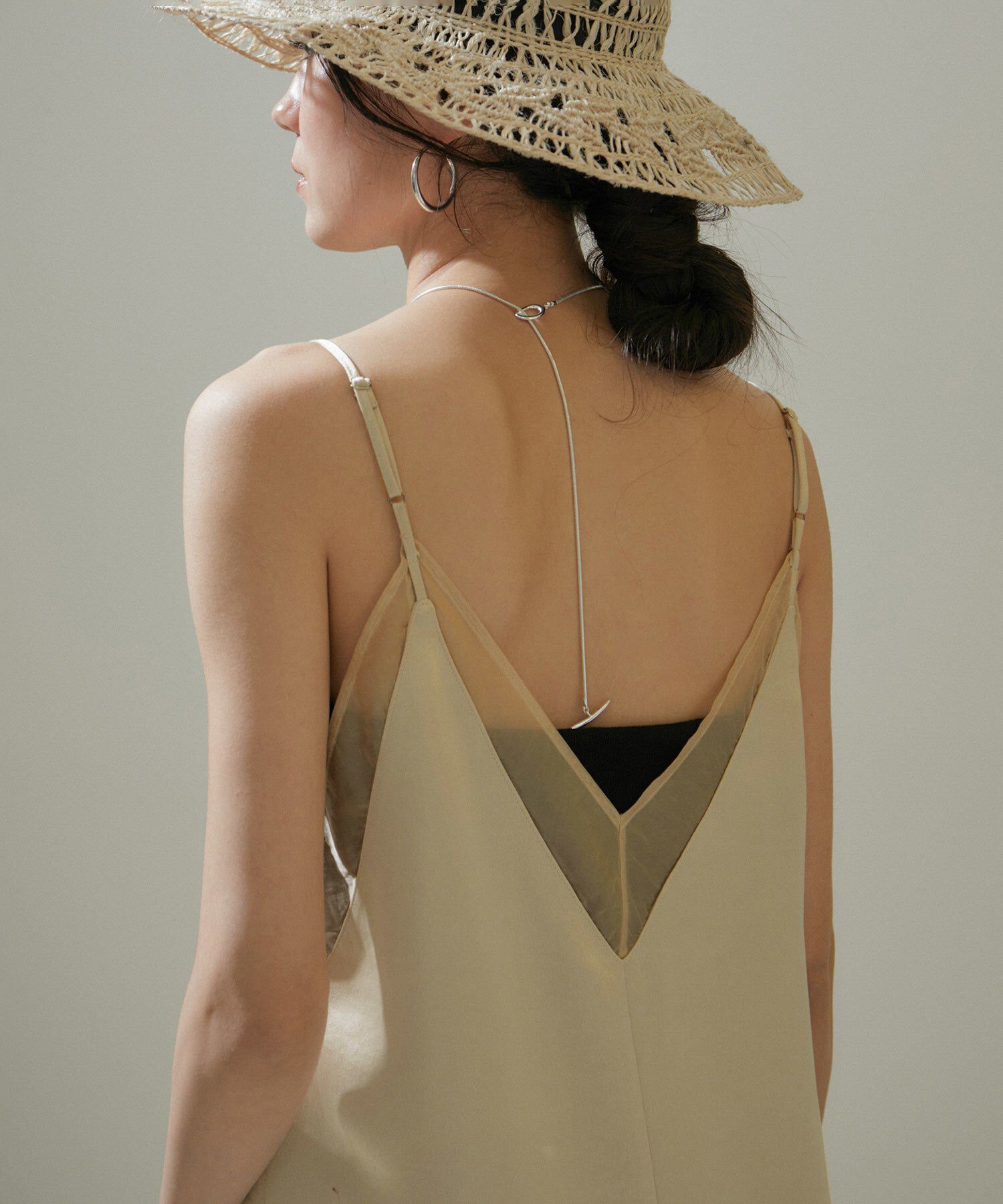 SALON adam et rope'「【追加】コットンリブカップ付きベアキャミ2」|チューブトップ|