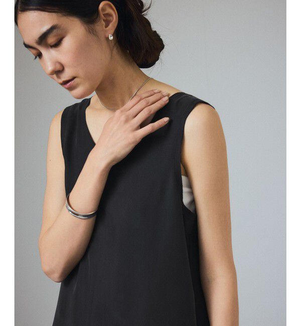 SALON adam et rope'「[25SS]GENTLE SILKノースリーブワンピース【セットアップ対応】」|ワンピース|
