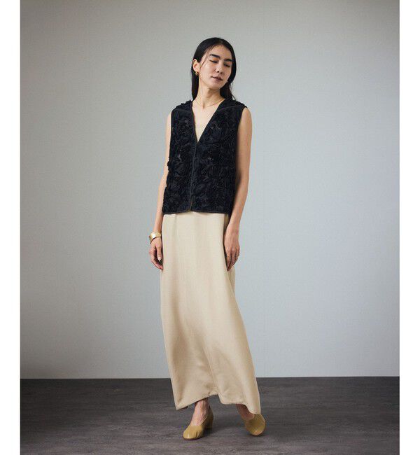 SALON adam et rope'「[25SS]GENTLE SILKノースリーブワンピース【セットアップ対応】」|ワンピース|