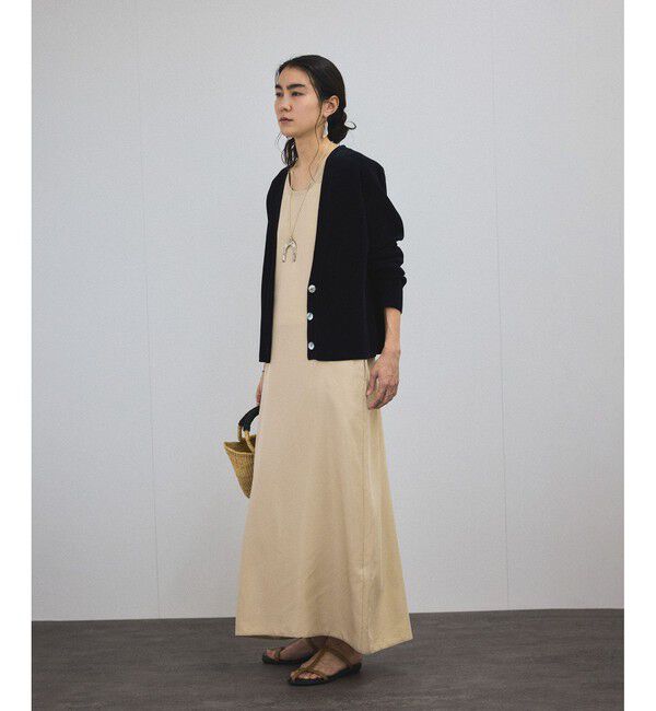 SALON adam et rope'「[25SS]GENTLE SILKノースリーブワンピース【セットアップ対応】」|ワンピース|