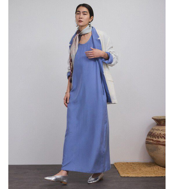 SALON adam et rope'「[25SS]GENTLE SILKノースリーブワンピース【セットアップ対応】」|ワンピース|