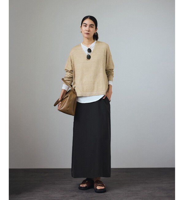 SALON adam et rope'「[25SS]GENTLE SILKノースリーブワンピース【セットアップ対応】」|ワンピース|